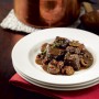 Beef, red wine and chestnut casserole